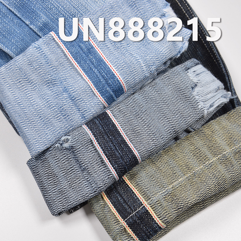 设计师喜爱面料棉粗犷竹节右斜牛仔布15.6安士赤耳古法丹宁工装