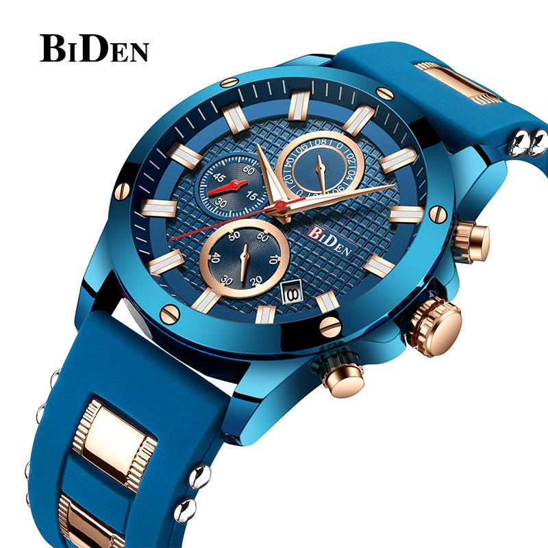 Biden Biden Manufacturer Wholesale Men's Watch Silicone Band Quartz Watch Business Casual Men's Watch Custom Oem