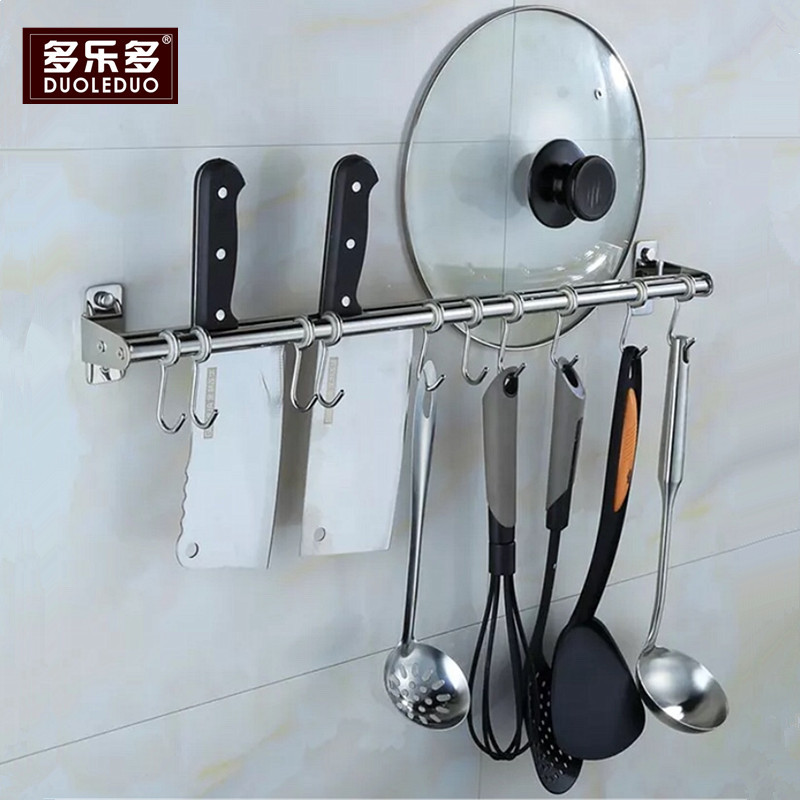 Cross-border 304 de acero inoxidable gancho de la cocina de almacenamiento de uso diario de rack de cuchillos estante de la cubierta de la olla palillos rack de ropa de trapo gancho