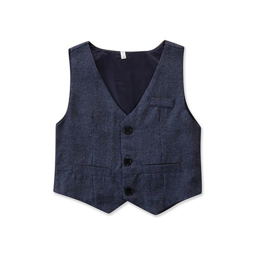 Autumn European and American fashion new gentleman suit for boys: bow tie, long-sleeved shirt + waistcoat + long pants three-piece set