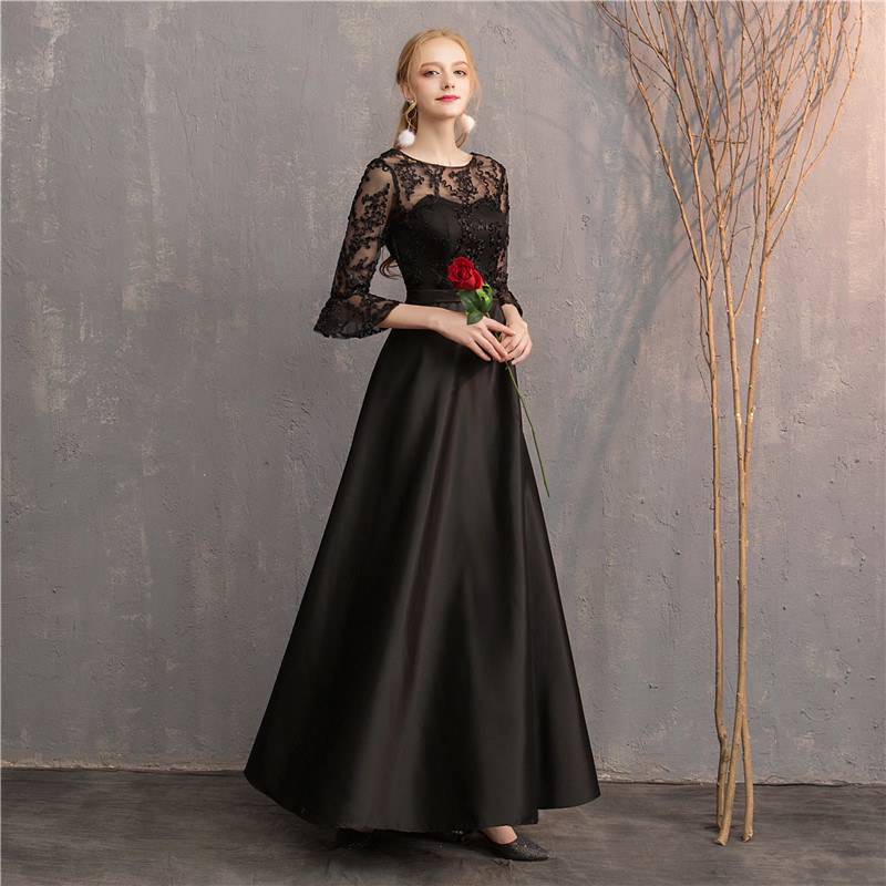 Vestido largo de dama de honor 2026, ajustado, de manga larga, para coro, banquete, graduación, grupo de hermanas, vestido de noche entallado, vestido de hada. image 14