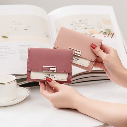 New  Women's Short Han Style Trendy Foldable Personalized Cute Mini Fashion Wallet Coin Purse