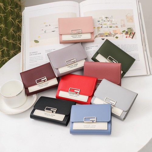 New  Women's Short Han Style Trendy Foldable Personalized Cute Mini Fashion Wallet Coin Purse