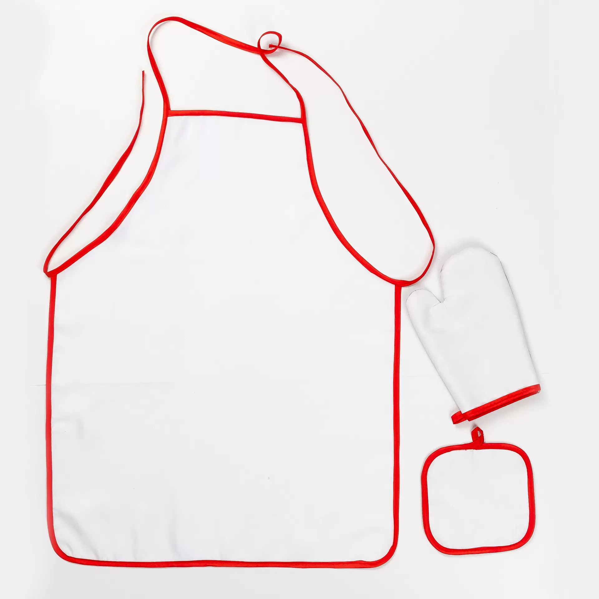 纯色涤纶围裙微波手套锅垫纯棉棉麻涤纶印花多尺寸多规格套装