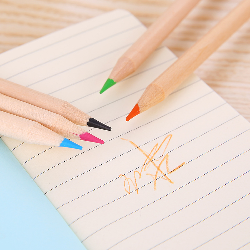 Kraft papel barril color lápiz niños pintado a mano color relleno color plomo 12 color registro color lápiz logotipo impreso personalizado