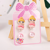 Children's earrings, cute long ear clips for princess, no pierced ears, wholesale