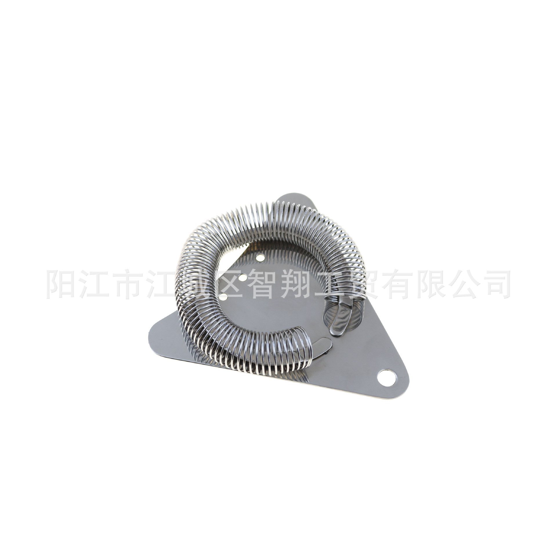 Filtro de hielo triangular de acero inoxidable 304 de la fábrica de Yangjiang, filtro para cócteles, colador de hielo de acero inoxidable
