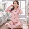 Autumn pijama, trousers, cartoon winter set, long sleeve, plus size