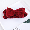 Flannel hairgrip with bow, headband for face washing, hair accessory, Korean style, wholesale