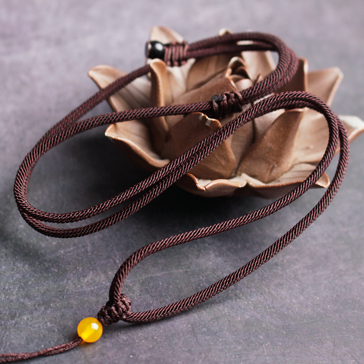 Simple pendant hanging rope men and women woven red and black rope Jade jade pendant pendant necklace rope wholesale