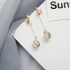 Fashionable long universal earrings, 2021 collection, Korean style, simple and elegant design, internet celebrity