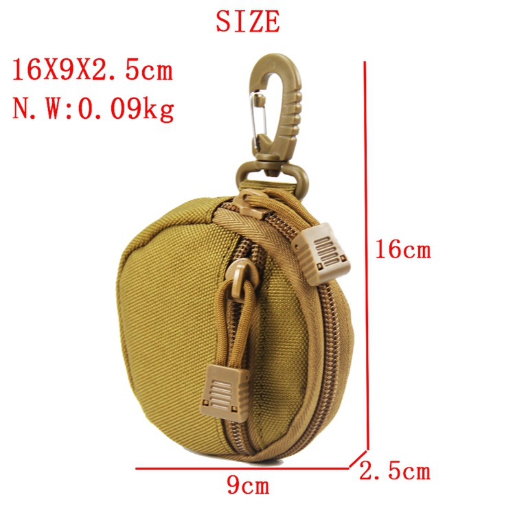 EDC clave caso al aire libre colgante bolsa de almacenamiento moneda monedero 1000D gancho hebilla clave caso bolsa de almacenamiento