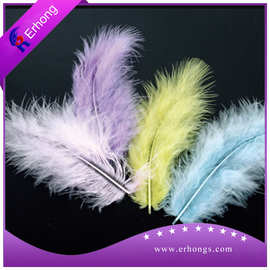 火鸡毛竹管绒10-15cm 原毛染色 DIY装饰辅料布边带毛条工艺品原料