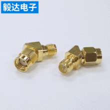 射频连接器35度SMA公转母弯头图传天线转接头SMA母145度高频率
