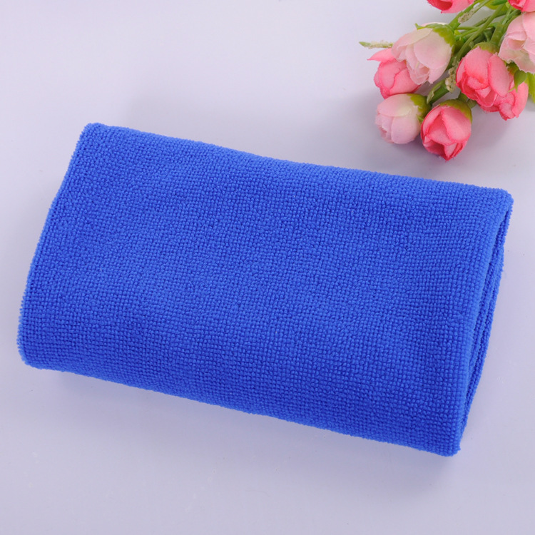 Factory direct supply sapphire blue microfiber towel 30x 60 car cleaning cloth hand absorbent cleaning car washing cloth