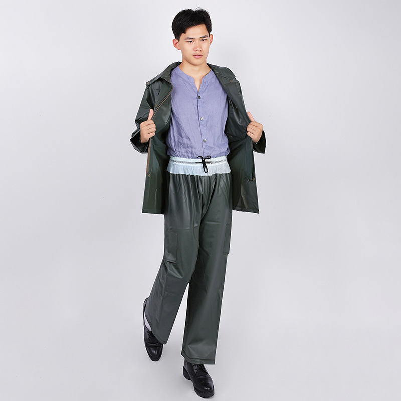 Manufacturer Wholesale Raincoat and Rain Pants Set Thickened Split Men's Poncho Adult Cycling Takeaway Electric Vehicle Raincoat