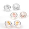 Silica gel non-slip platinum golden earrings, copper lanyard holder, 18 carat, golden color, pink gold