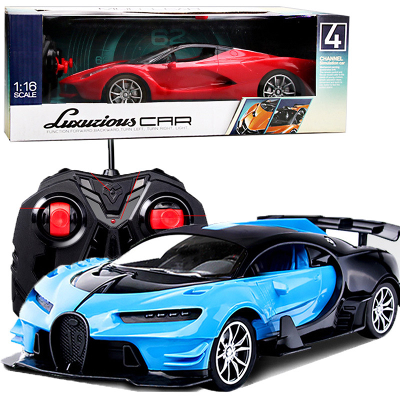 Coche de control remoto de cuatro vías para niños 1:16 modelo de coche deportivo juguete eléctrico niño coche juguete fábrica directa transfronteriza