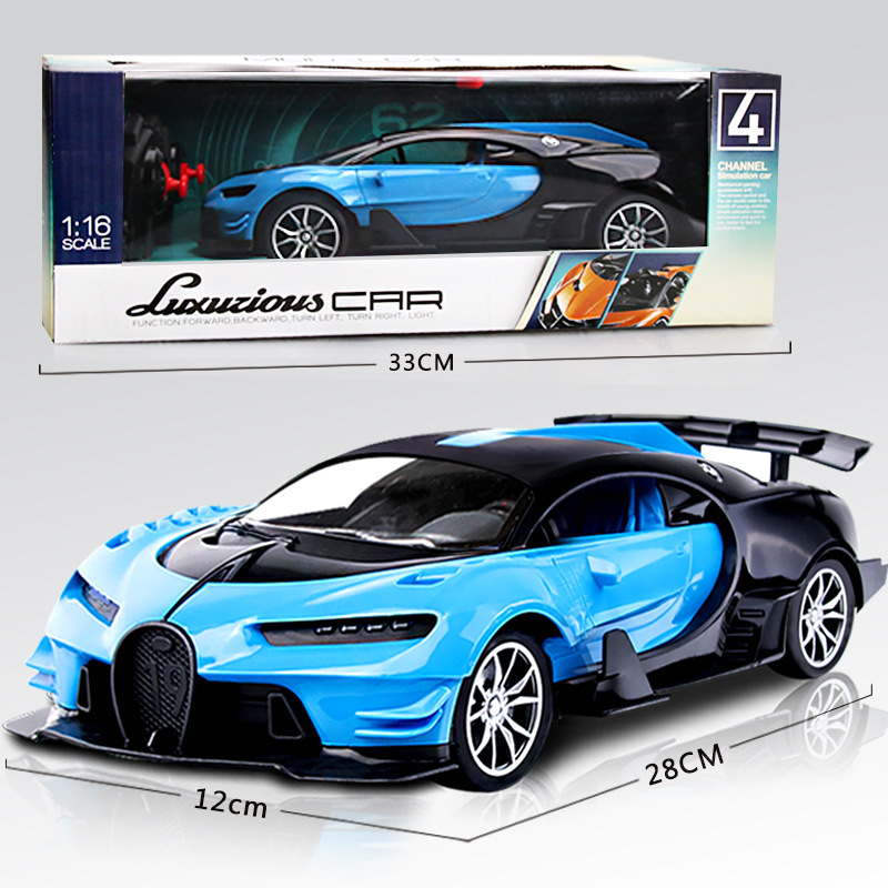 Coche de control remoto de cuatro vías para niños 1:16 modelo de coche deportivo juguete eléctrico niño coche juguete fábrica directa transfronteriza