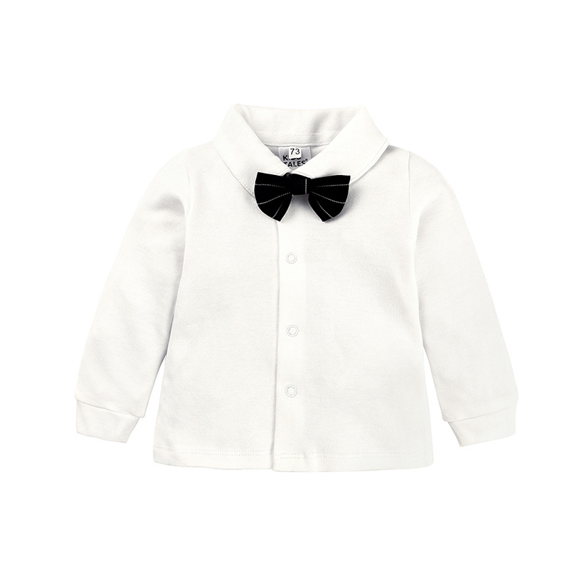 European and American children's clothing foreign trade boy long sleeve shirt striped trousers gentleman bow tie suit baby birthday party dress
