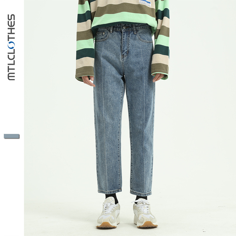 MTLClothes ropa de Hombre | Fábrica al por mayor estilo coreano recortada jeans rectos slim fit skinny jeans moda