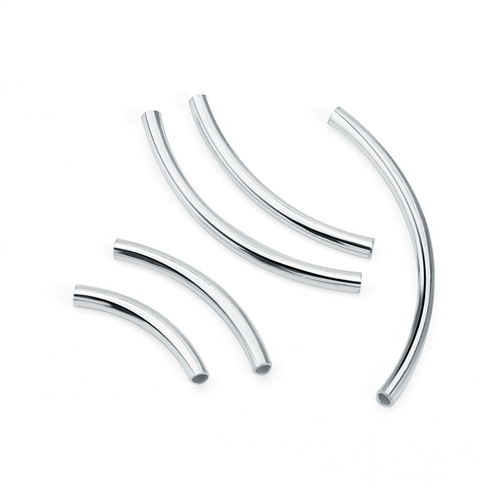 S925 silver accessories sterling silver jewelry glossy elbow bracelet necklace diy handmade jewelry accessories wholesale