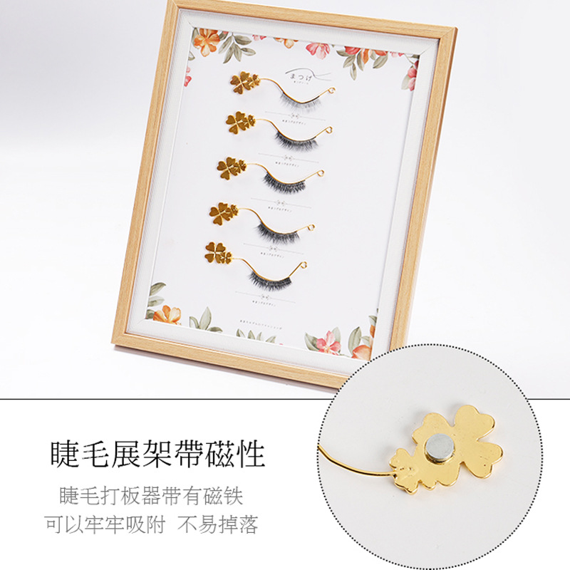 Soporte de exhibición de pestañas japonés impresión artefacto injerto pantalla magnética marco de fotos dispositivo de prueba de pestañas tienda de pestañas de alta gama