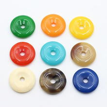 树脂仿蜜蜡 仿红玛瑙 牛角 平安扣 DIY配件挂坠