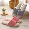 Summer slippers, footwear for beloved indoor, non-slip slide, cotton and linen, wholesale