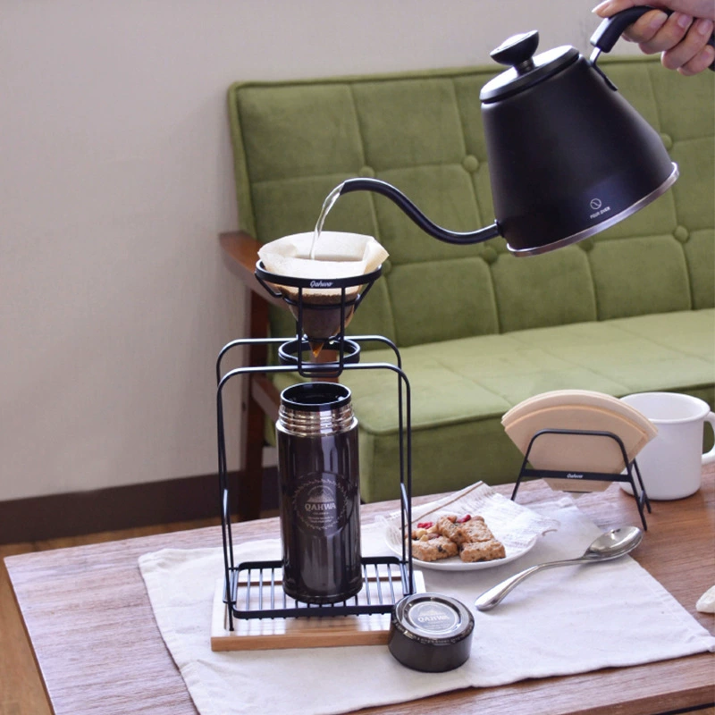 CB hand-brewed coffee kettle with temperature control, smart long-spout pour-over kettle, stainless steel narrow-spout, home use, wholesale