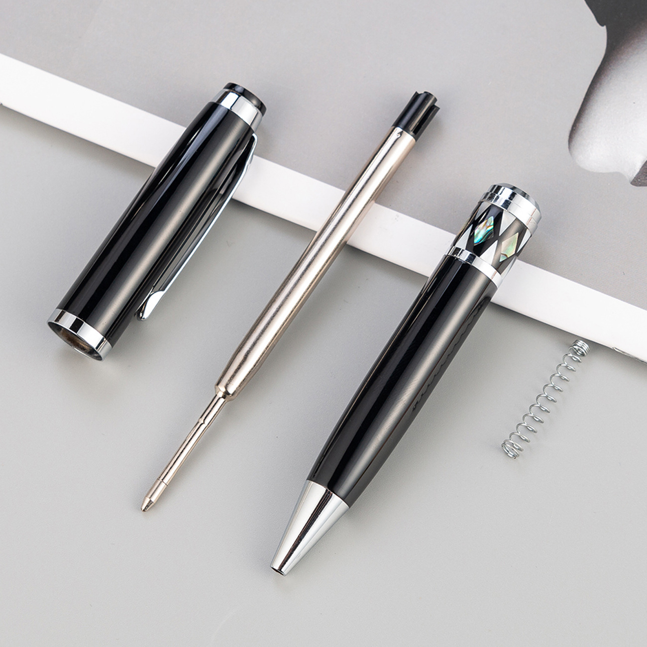 Shell firma pluma fabricantes suministro bolígrafo oficina de negocios logotipo imprimible Shell bolígrafo impresión