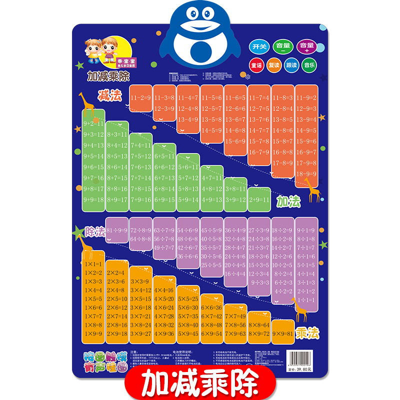 있음 덧셈, 뺄셈, 곱셈 및 나눗셈