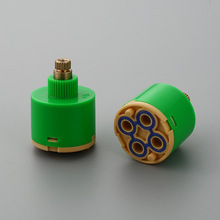 四孔恒温阀芯 四路同步开关 精密陶瓷桑浴上水阀芯