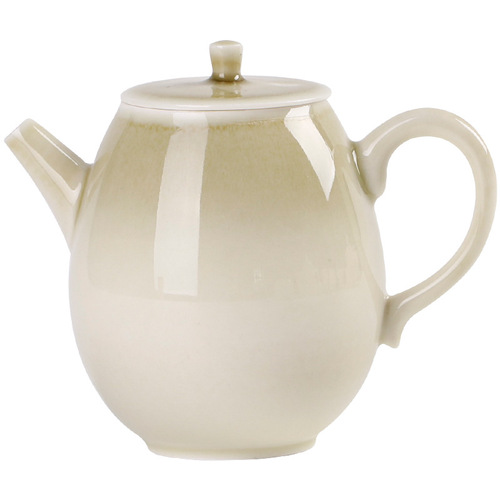 Handmade thin grass gray glaze teapot ceramic with filter single pot green gray glaze Kung Fu tea set small teapot