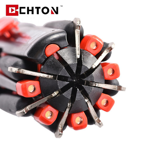 8-in-1 Multi-function Screwdriver Set with Cross and Flat Head Bits, LED Light, Dropshipping