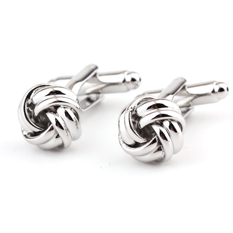 Metal Twist Shape Men's French Shirt Button Cufflinks Cufflinks Button cufflinks Factory Outlet