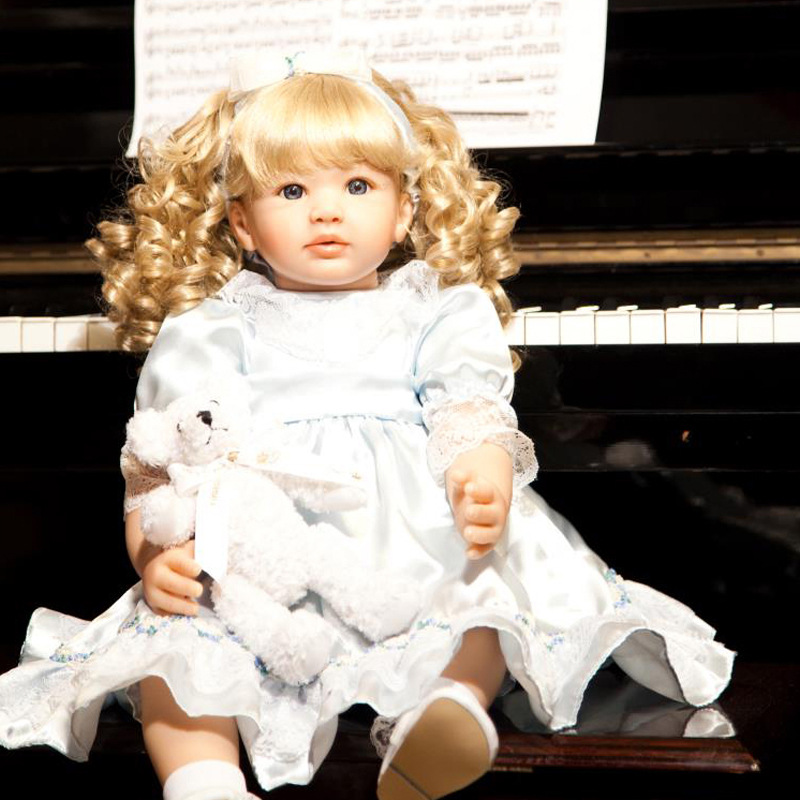 60cm renacido bebé simulación muñeca de cumpleaños regalo innovador