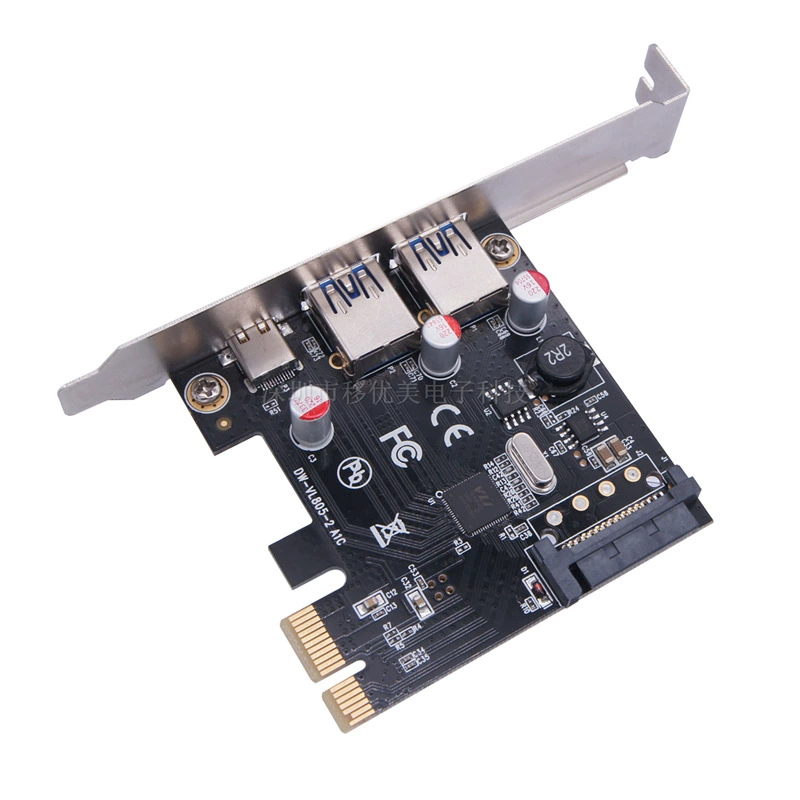 Сетевой графический адаптер PCI-E1X на USB3.1Type-C, адаптер USB3.0 A, карта расширения, можно вставлять вперед