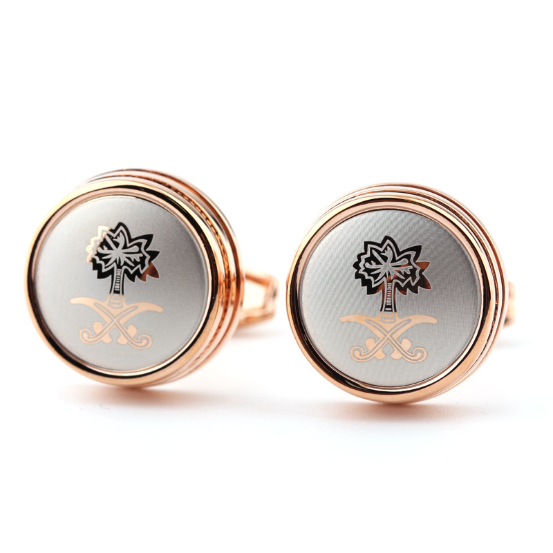 High-End-Manschettenknöpfe aus Metall für französisches Hemd, Drehmaschine, rund, Herrenhemd, Zubehör, Manschetten, vier Farben optional_voghion.com