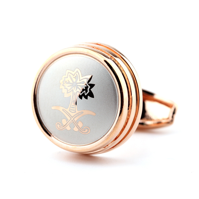 High-End-Manschettenknöpfe aus Metall für französisches Hemd, Drehmaschine, rund, Herrenhemd, Zubehör, Manschetten, vier Farben optional_voghion.com