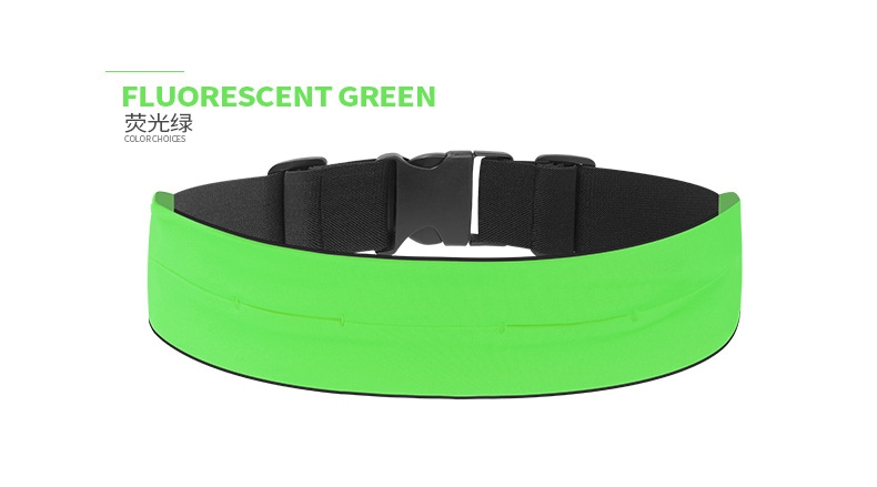 Riñonera con hebilla, verde fluorescente, talla única