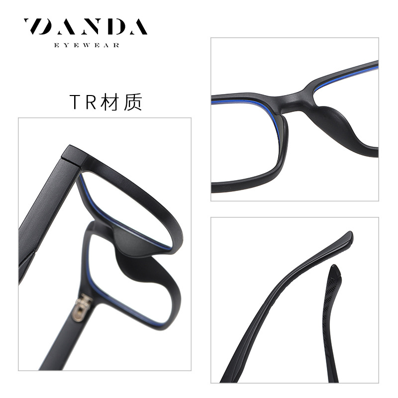 Gafas de luz anti-azul para nuevos niños transfronterizos Gafas planas de protección ocular de moda europea y americana de dos colores Marco de gafas para niños TR ultraligeros