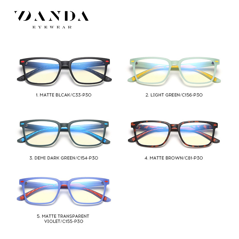 Gafas de luz anti-azul para nuevos niños transfronterizos Gafas planas de protección ocular de moda europea y americana de dos colores Marco de gafas para niños TR ultraligeros