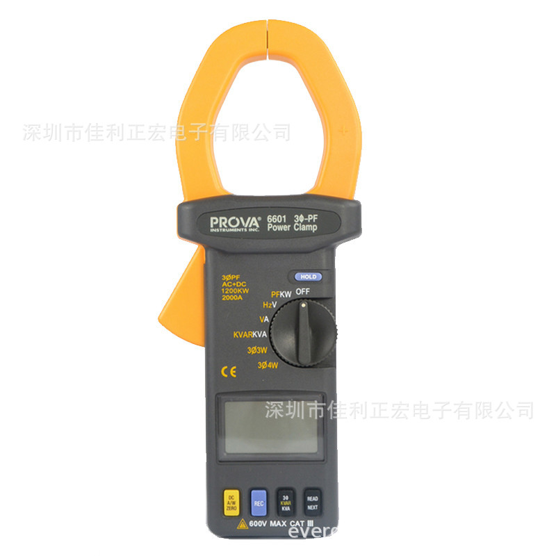 泰仕数字钳型表PROVA-6601三相钳式电力计