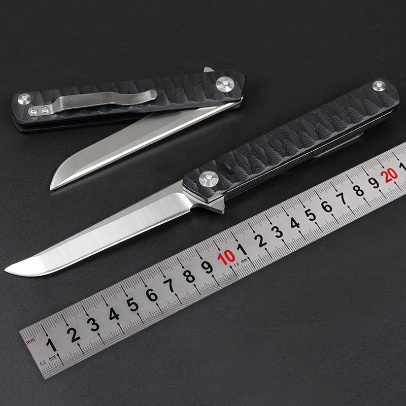 电商一件代发户外折刀不锈钢折叠刀G10柄野外随身防身刀原厂礼盒