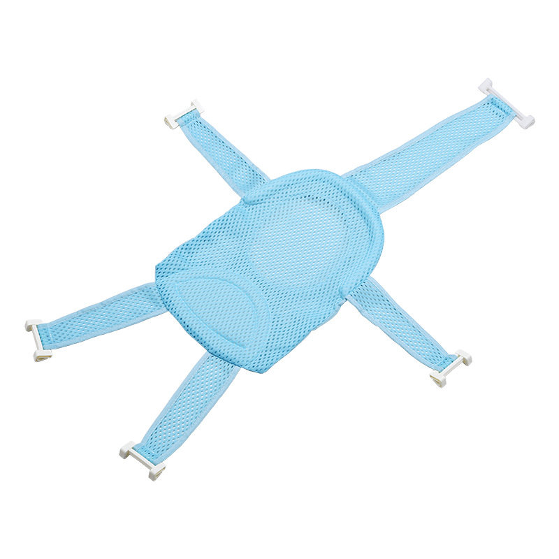 Creativa protección de la cabeza engrosada Red de baño del bebé baño antideslizante bolsillo de la red estera de baño del bebé estante de baño Red de baño estera de suspensión