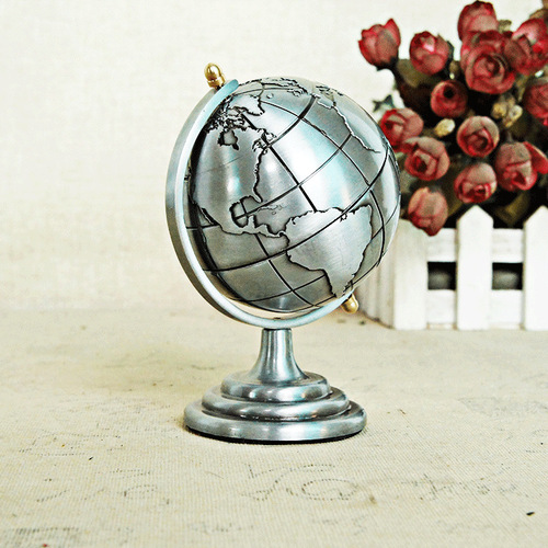 New Yaosha brand alloy earth model, office craft ornaments, decorative gift alloy balls