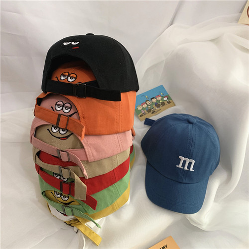 Baby Hat Spring and Summer Unisex Duckbill Hat Children Sun Protection Hat M&M Baseball Cap Korean Style Cartoon Trendy