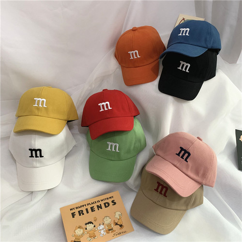 Baby Hat Spring and Summer Unisex Duckbill Hat Children Sun Protection Hat M&M Baseball Cap Korean Style Cartoon Trendy