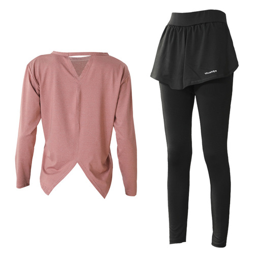 Women's Professional Gym Yoga Set Fitness Exercise Clothes Quick-Drying Loose and Slimming Plus Size